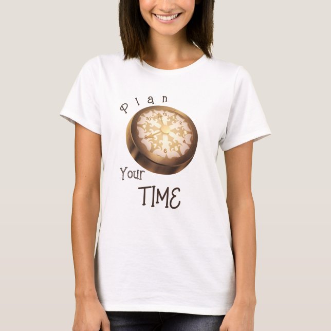 Motivierend Vintager T - Shirt Steampunk Uhr (Vorderseite)