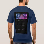 Motivierend Vorlage Moderne Elegant Navy Blue T-Shirt<br><div class="desc">Motivierend Vorlage Moderne elegante Navy Blue Tiger Traum glauben,  erreichen grundlegende dunkle T - Shirt.</div>