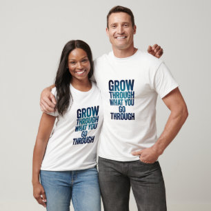 Motivierend Wachstum Zitat Aquamarine Typografie l T-Shirt