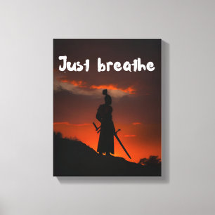 Motivierend Wall Art - Atmen Sie einfach ein Leinwanddruck