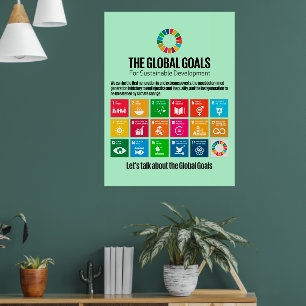 Motivierend Wall Art globale Nachhaltigkeitsziele Poster