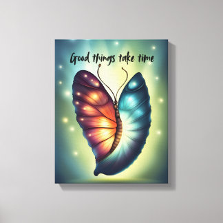 Motivierend Wall Art - Gutes braucht Zeit Leinwanddruck