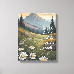 Motivierend Wall Art - hart arbeiten und schön sei Leinwanddruck