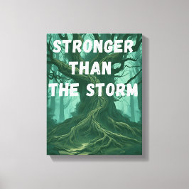 Motivierend Wall Art - Stärker als der Sturm Leinwanddruck