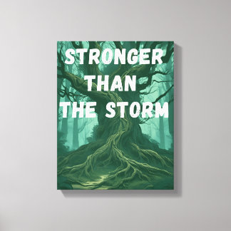 Motivierend Wall Art - Stärker als der Sturm Leinwanddruck