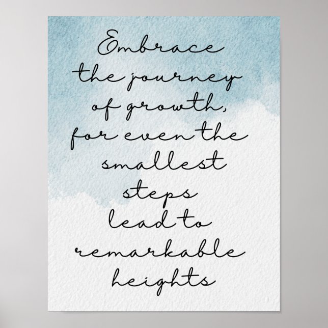 Motivierend Wasserfarbe Inspiration Zitat Poster (Vorne)