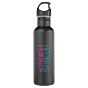Motivierend Wasserflasche Rosa Inspiration Zitat Edelstahlflasche