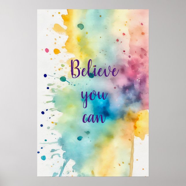 Motivierend Watercolor Wall Art Poster 10 (Vorne)