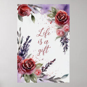 Motivierend Watercolor Wall Art Poster 23
