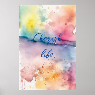 Motivierend Watercolor Wall Art Poster 25