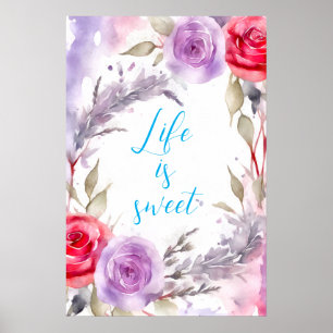 Motivierend Watercolor Wall Art Poster 7