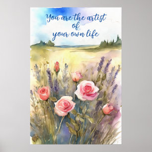 Motivierend Watercolor Wall Art Poster 72