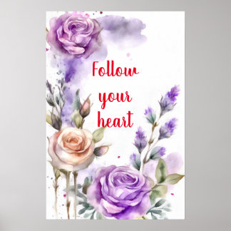 Motivierend Watercolor Wall Art Poster 8