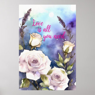 Motivierend Watercolor Wall Art Poster 82