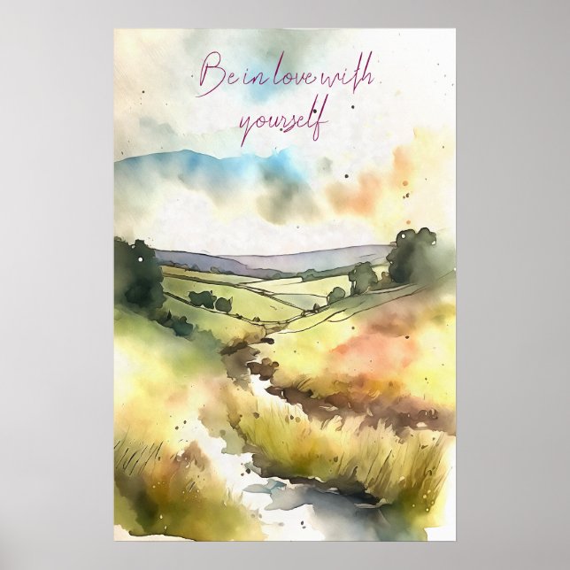 Motivierend Watercolor Wall Art Poster 92 (Vorne)