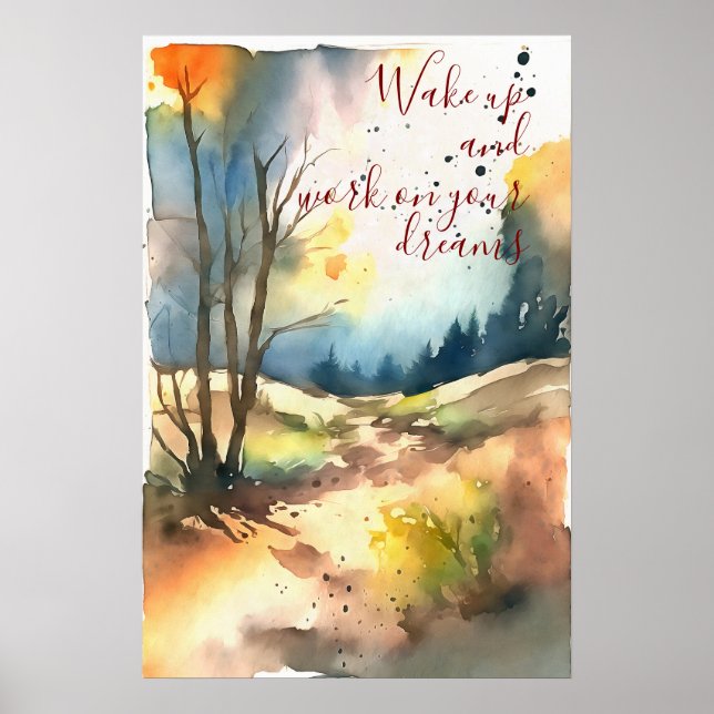 Motivierend Watercolor Wall Art Poster 94 (Vorne)