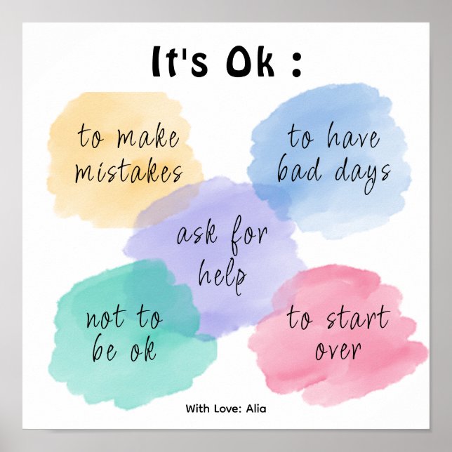 Motivierend Wolkenschule Poster (Vorne)