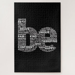 Motivierend Word Art Puzzle - Inspiration