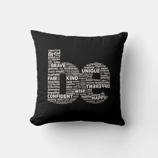 Motivierend Word Cloud Throw Kissen
