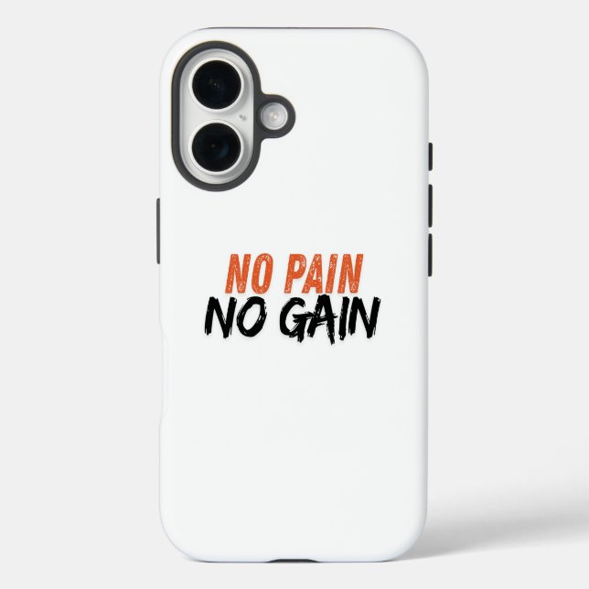 Motivierend Workout iPhone Case (Kein Schmerz mehr (Rückseite)