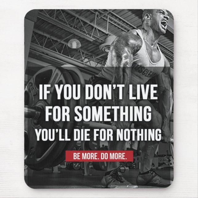 Motivierend Workout-Wörter Mousepad (Vorne)