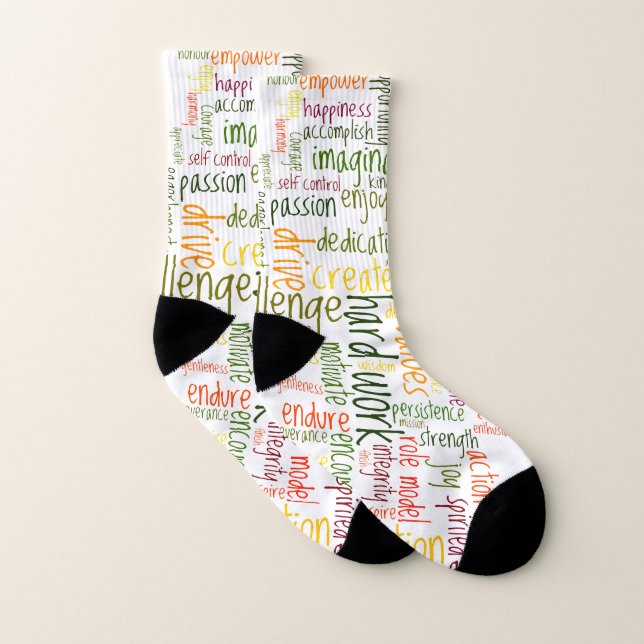 Motivierend Worte #2 positiv ermutigend Socken (Paar)