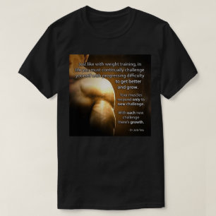 Motivierend Worte ausarbeiten - Herausforderung un T-Shirt