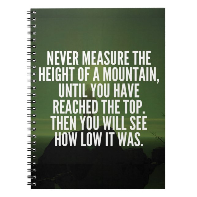 Motivierend Worte - Berg Notizblock (Vorderseite)