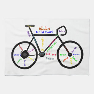 Motivierend Worte, Fahrrad, Fahrrad, Fahrrad, Fahr Geschirrtuch