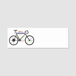 Motivierend Worte, Fahrrad, Fahrrad, Fahrrad, Fahr Namensschild
