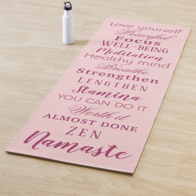Motivierend Worte Moderne rosa Yoga Mat Yogamatte (Beispiel)