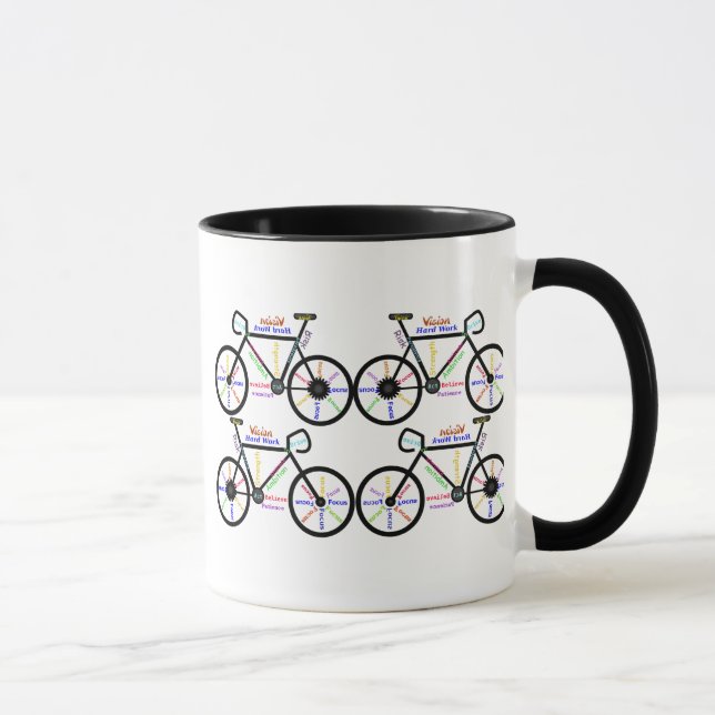 Motivierend Worte zum Bike Bmx Mountain Biking Tasse (Rechts)