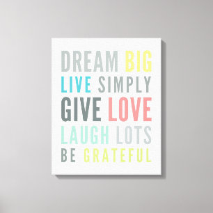 MOTIVIEREND WORTE ZUR LIEBE DURCH moderne Typograf Leinwanddruck