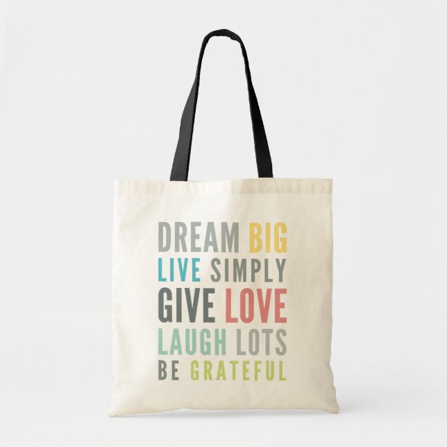 MOTIVIEREND WORTE ZUR LIEBE DURCH moderne Typograf Tragetasche (Vorne)