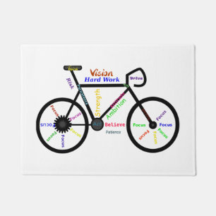 Motivierend Wörter, Fahrrad, Fahrrad, Fahrrad, Fah Fußmatte