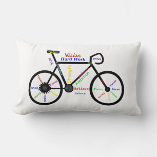 Motivierend Wörter, Fahrrad, Fahrrad, Fahrrad, Fah Lendenkissen