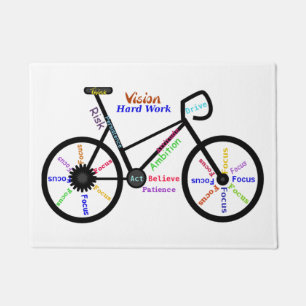 Motivierend Wörter, Fahrrad, Fahrrad, Fahrrad Fußmatte