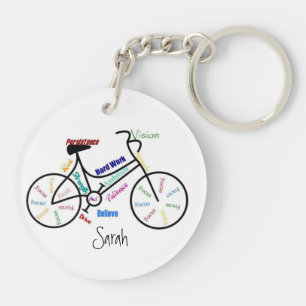 Motivierend Wörter für Fahrrad, Fahrrad-Individuel Schlüsselanhänger