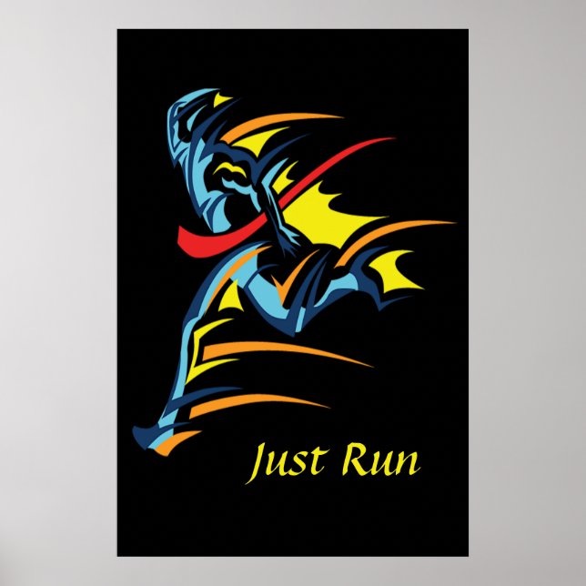 Motivierend Wörter laufen nur für Läufer Poster (Vorne)