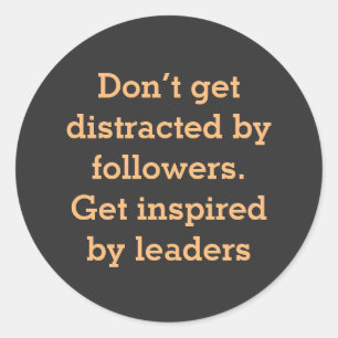 Motivierend Wörter mit einfachem Text auf Runder Aufkleber