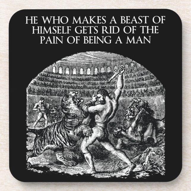 Motivierend Wörter - SCHLIESSEN Untersetzer (Vorderseite)