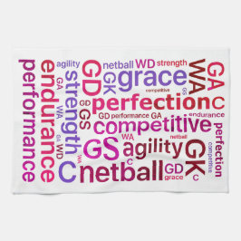 Motivierend Wörter und PositionenNetball Handtuch
