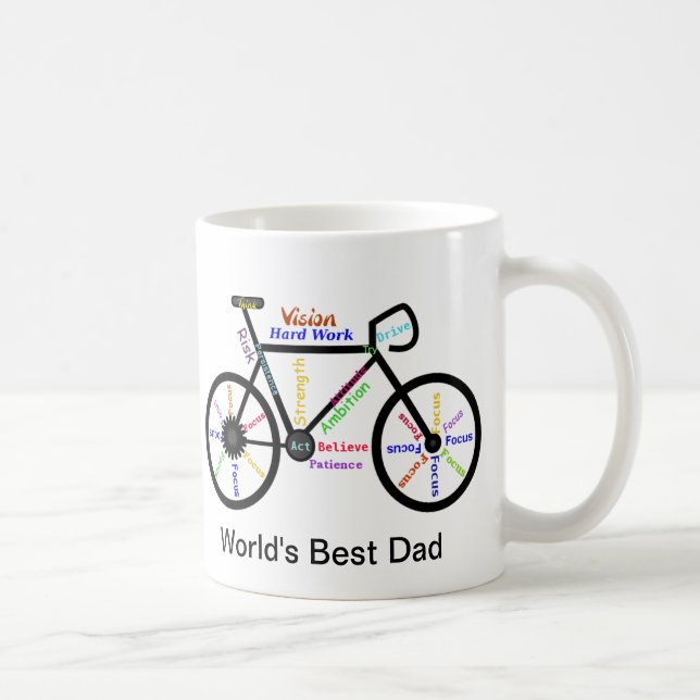 Motivierend Wörterbücher, Fahrradbeste Vater Tasse (Rechts)