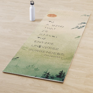 Motivierend Zen-Zitat Wasserfarbenwelt Yogamatte