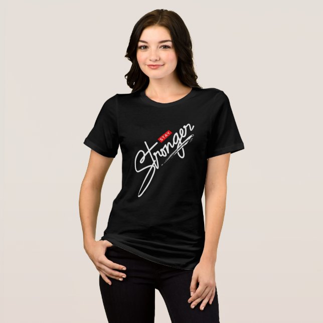 motivierend Zitat aus schwarzer Inspiration Tri-Blend Shirt (Vorderseite voll)