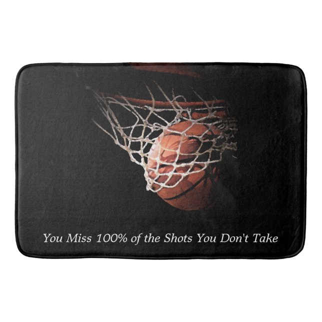 Motivierend Zitat Basketball Badematte (Vorderseite)