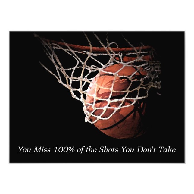 Motivierend Zitat Basketball Fotodruck (Vorne)