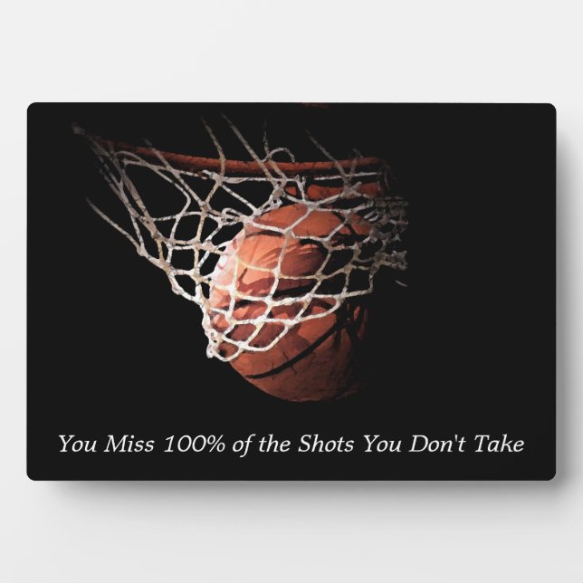 Motivierend Zitat Basketball Fotoplatte (Vorderseite)