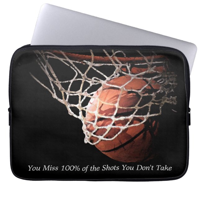 Motivierend Zitat Basketball Laptopschutzhülle (Vorderseite)