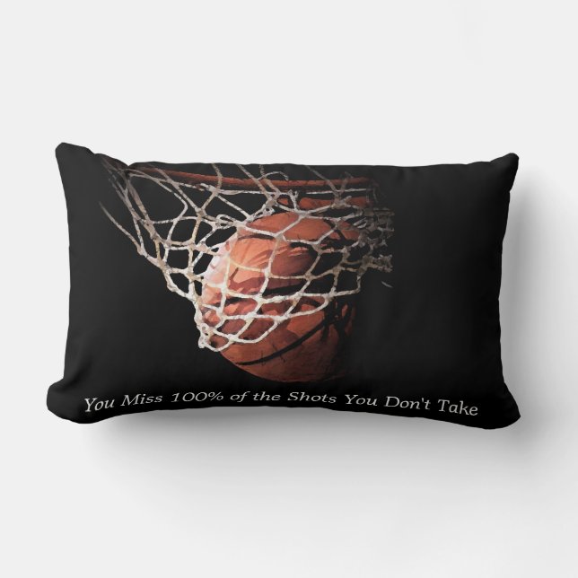 Motivierend Zitat Basketball Lendenkissen (Vorderseite)